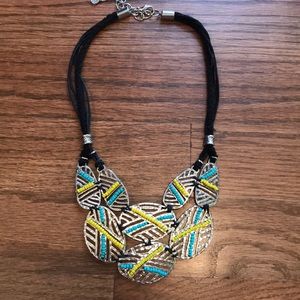 Yellow and Teal Necklace